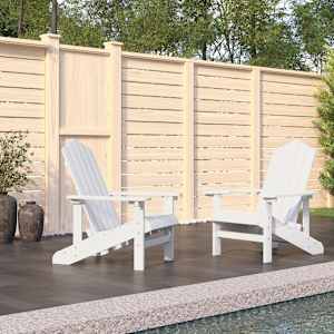 Vrtni stoli Adirondack 2 kosa HDPE beli