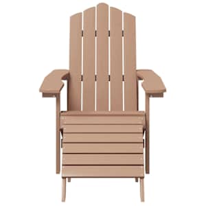 Zahradní křesla Adirondack 2 ks s podnožkami HDPE hnědá - obrázek 4