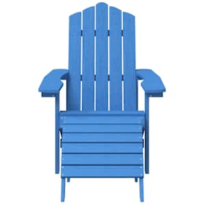 Zahradní křesla Adirondack 2 ks s podnožkami HDPE akvamarínová - obrázek 4