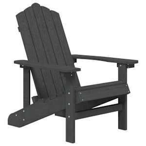 Zahradní křeslo Adirondack se stolkem HDPE antracitové - obrázek 3