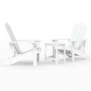 vidaXL aiatoolid lauaga, HDPE, valge