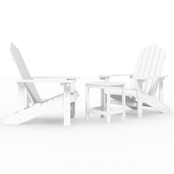 vidaXL aiatoolid lauaga, HDPE, valge