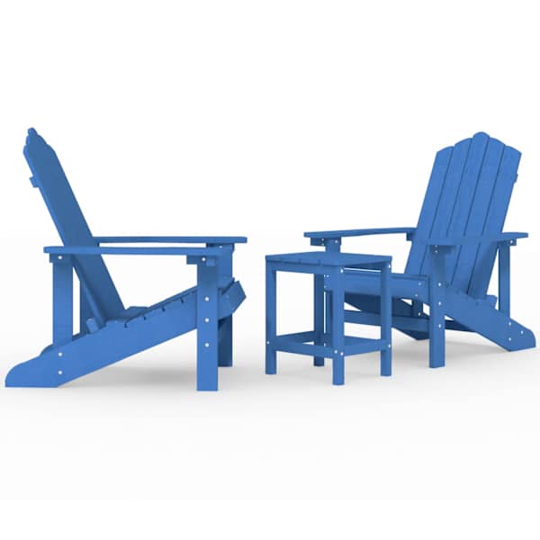 vidaXL aiatoolid lauaga, HDPE, sinine