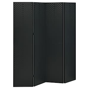 vidaXL Kamerschermen 2 st met 4 panelen 160x180 cm staal zwart