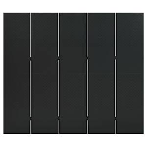 5dílné paravány 2 ks černé 200x180 cm ocel - obrázek 4
