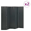 vidaXL 5 paneeliga ruumijagaja 2 tk, antratsiit, 200 x 180 cm, teras