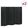 vidaXL 6 paneeliga ruumijagaja 2 tk, must, 240 x 180 cm, teras