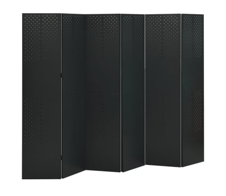 vidaXL Kamerschermen 2 st met 6 panelen 240x180 cm staal zwart