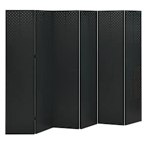 vidaXL Kamerschermen 2 st met 6 panelen 240x180 cm staal zwart