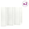 vidaXL 6 paneeliga ruumijagaja 2 tk, valge, 240 x 180 cm, teras