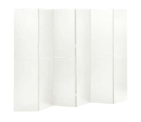 vidaXL 6-panels rumdelere 2 stk. 240x180 cm stål hvid