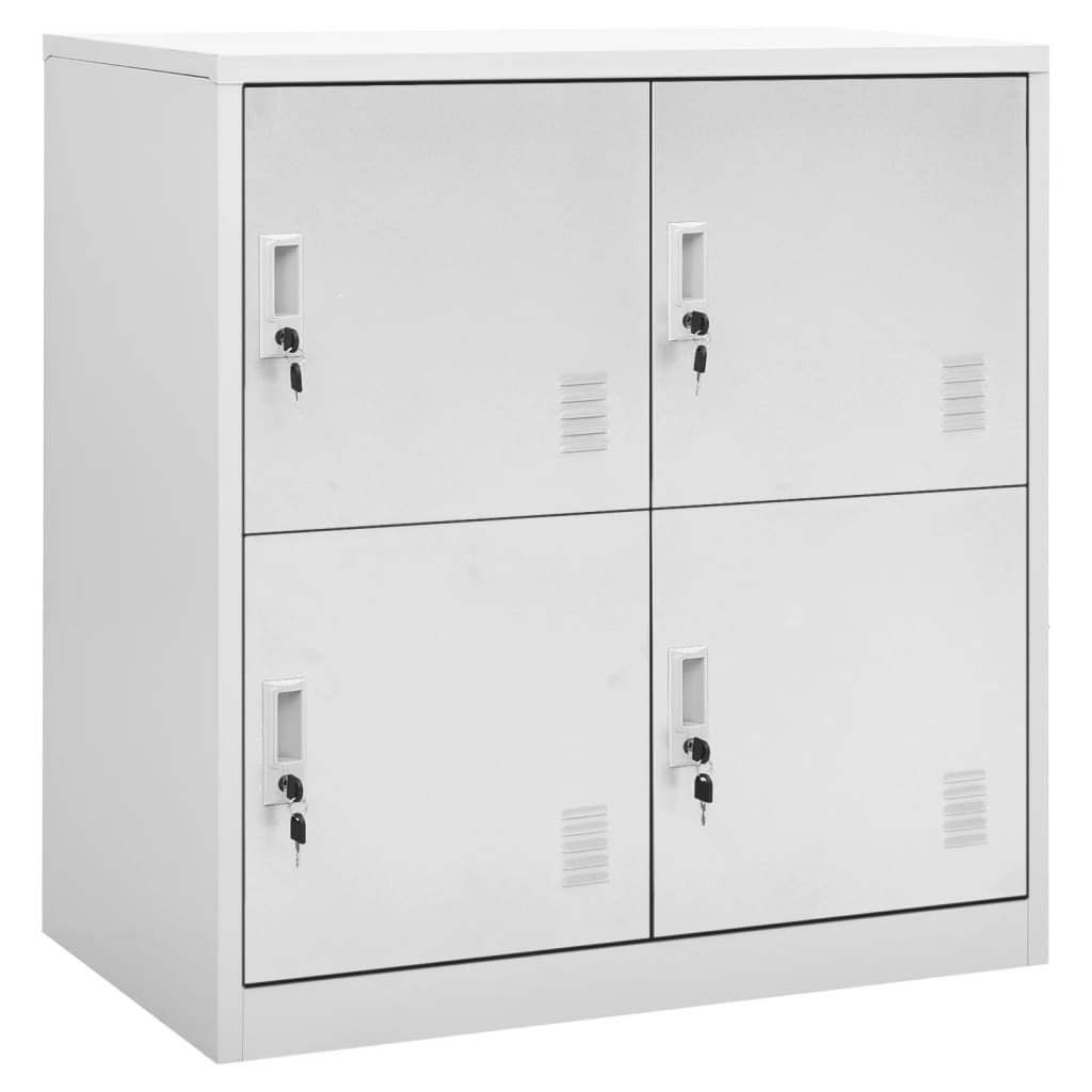 

vidaXL Lockerkasten 2 st 90x45x92,5 cm staal lichtgrijs