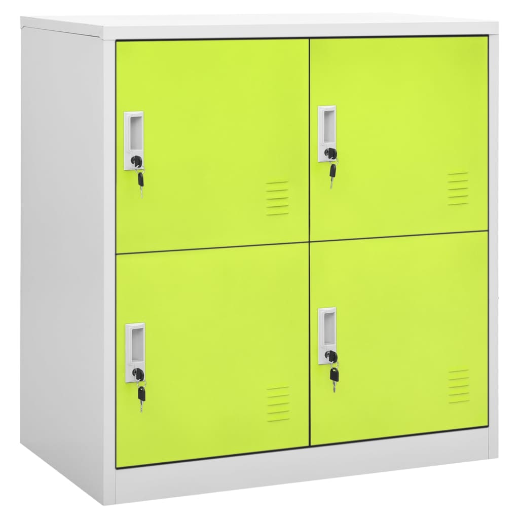 

vidaXL Lockerkasten 5 st 90x45x92,5 cm staal lichtgrijs en groen