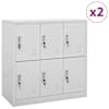 vidaXL lukustatavad hoiukapid 2 tk, helehall, 90x45x92.5 cm, teras