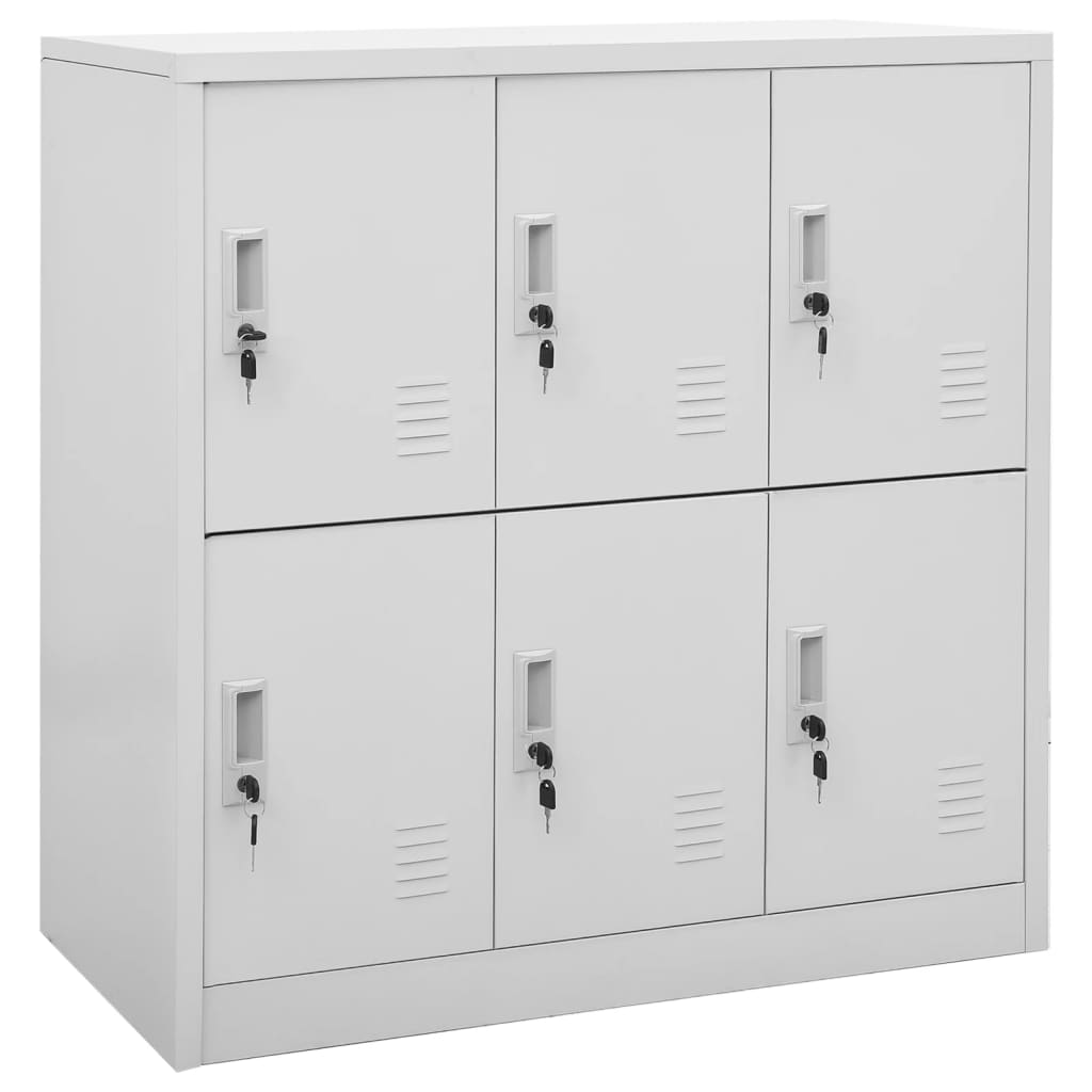 

vidaXL Lockerkasten 2 st 90x45x92,5 cm staal lichtgrijs