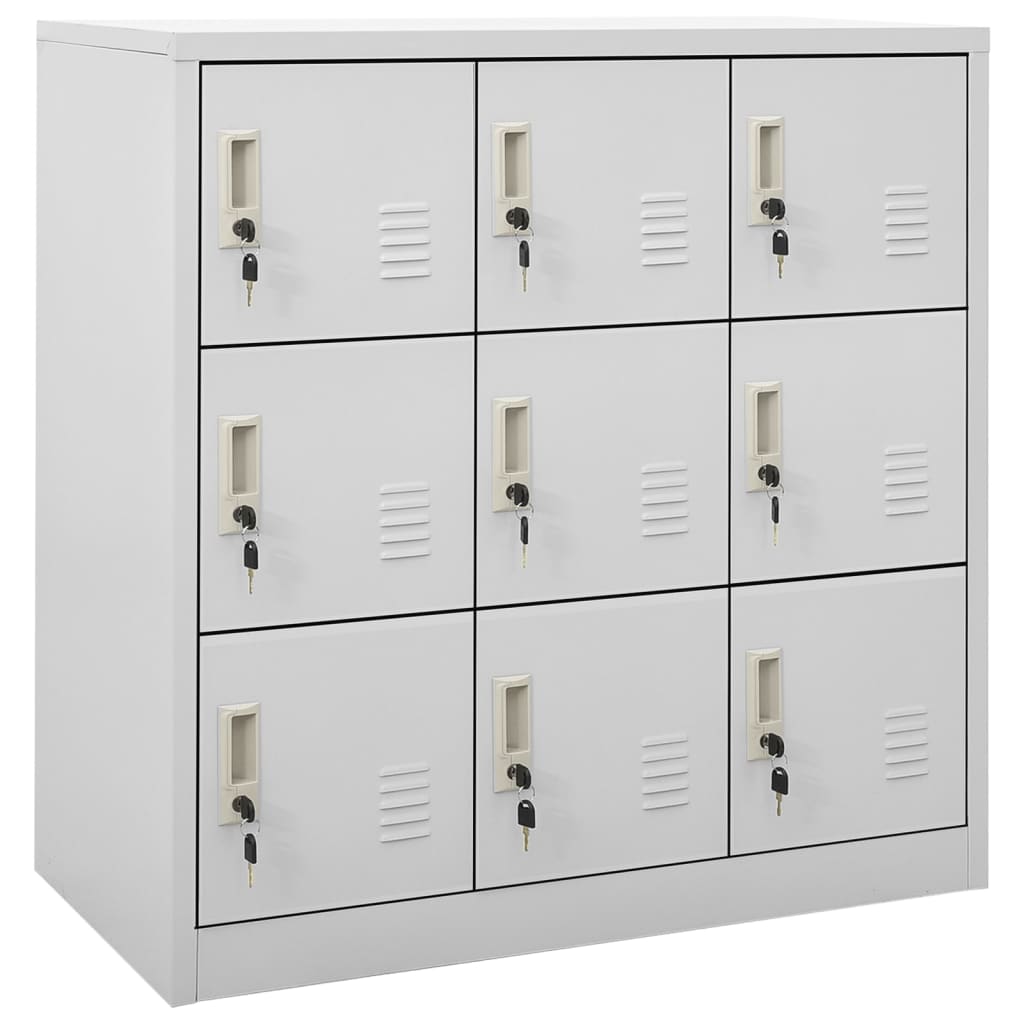 

vidaXL Lockerkasten 5 st 90x45x92,5 cm staal lichtgrijs