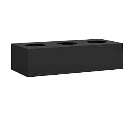 vidaXL Sliding Door Cabinet with Planter Box Anthracite Steel