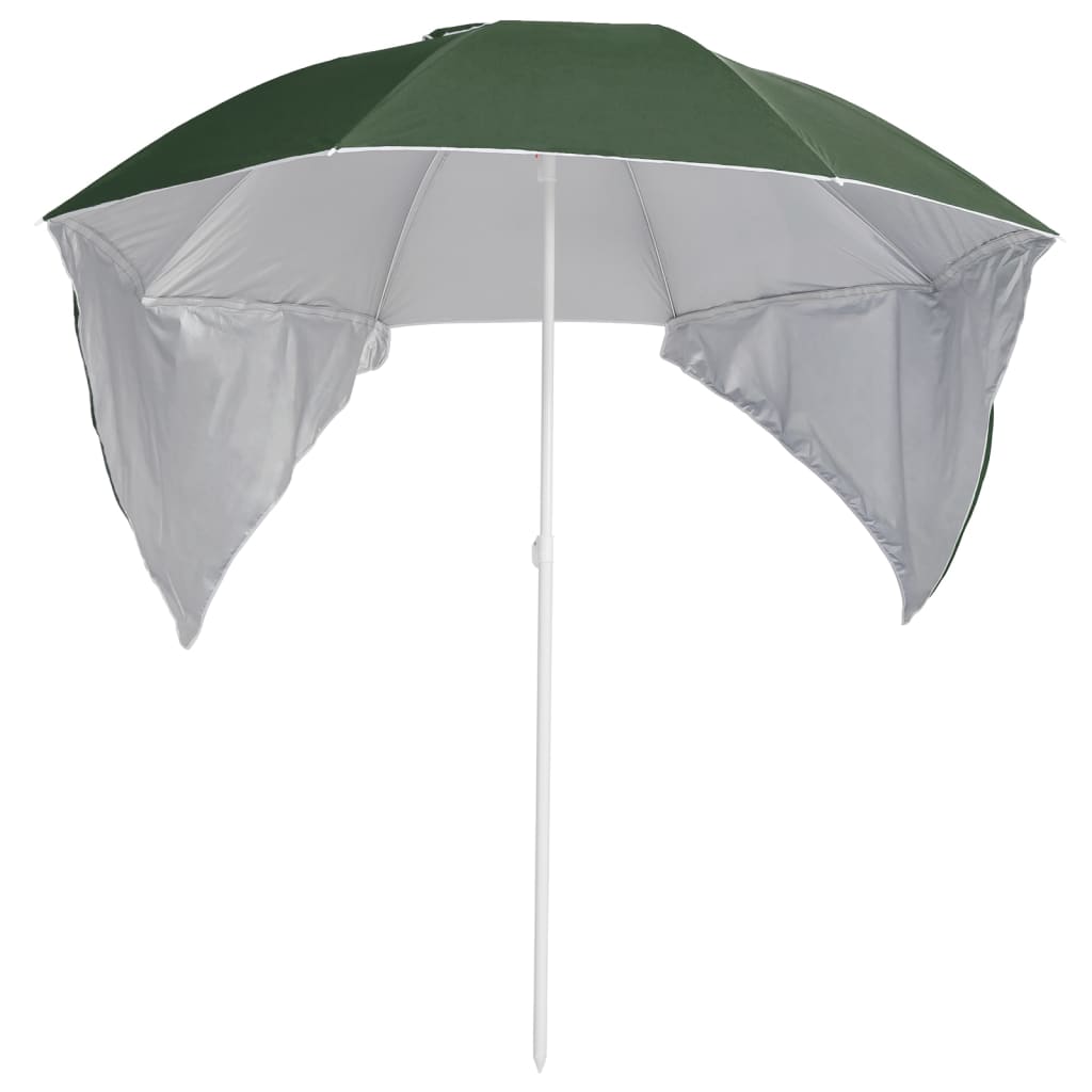 

vidaXL Strandparasol met zijwanden 215 cm groen