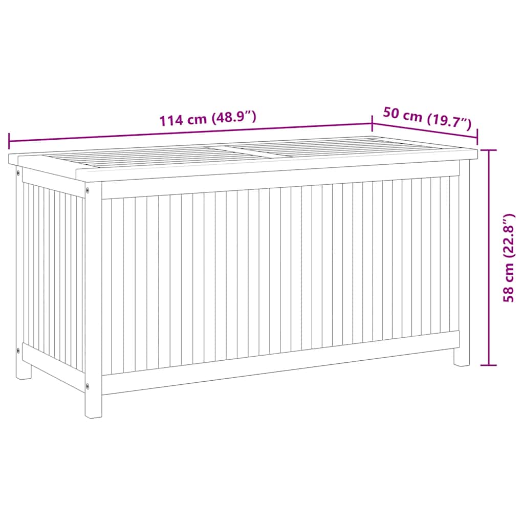 Patio Storage Box Deck Box Garden Outdoor Cabinet Chest Solid Wood Teak vidaXL - Picture 29 of 69