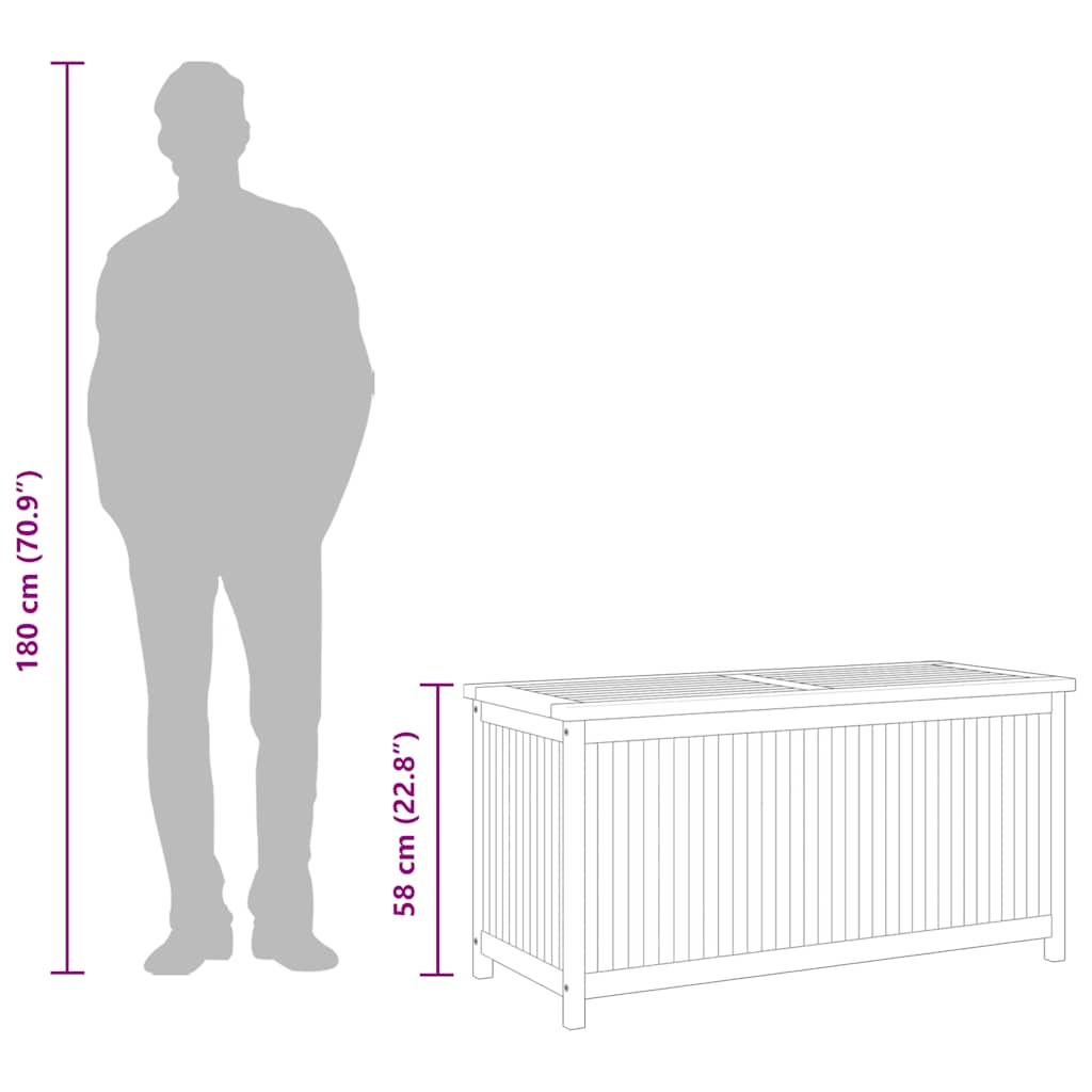 Patio Storage Box Deck Box Garden Outdoor Cabinet Chest Solid Wood Teak vidaXL - Picture 36 of 69