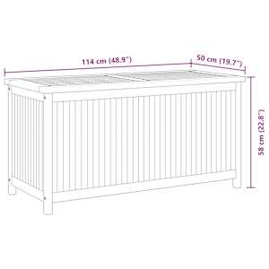 Zahradní box 114 x 50 x 58 cm masivní teakové dřevo - obrázek 10