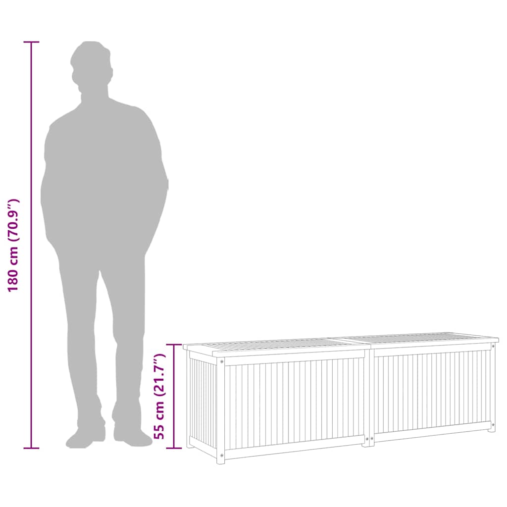 Patio Storage Box Deck Box Garden Outdoor Cabinet Chest Solid Wood Teak vidaXL - Picture 56 of 69