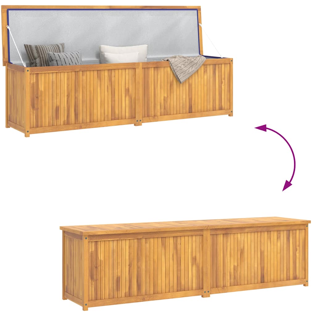 Patio Storage Box Deck Box Garden Outdoor Cabinet Chest Solid Wood Teak vidaXL - Picture 66 of 69