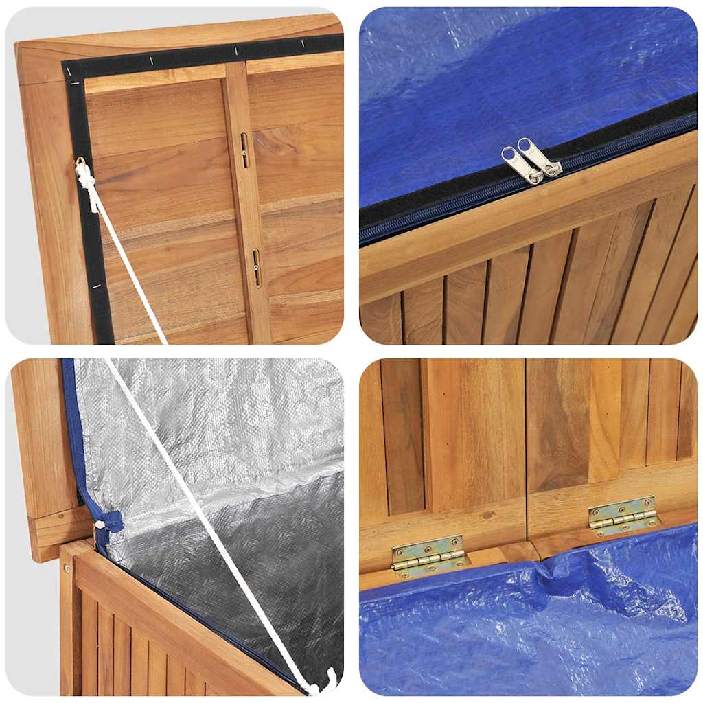 Patio Storage Box Deck Box Garden Outdoor Cabinet Chest Solid Wood Teak vidaXL - Picture 67 of 69