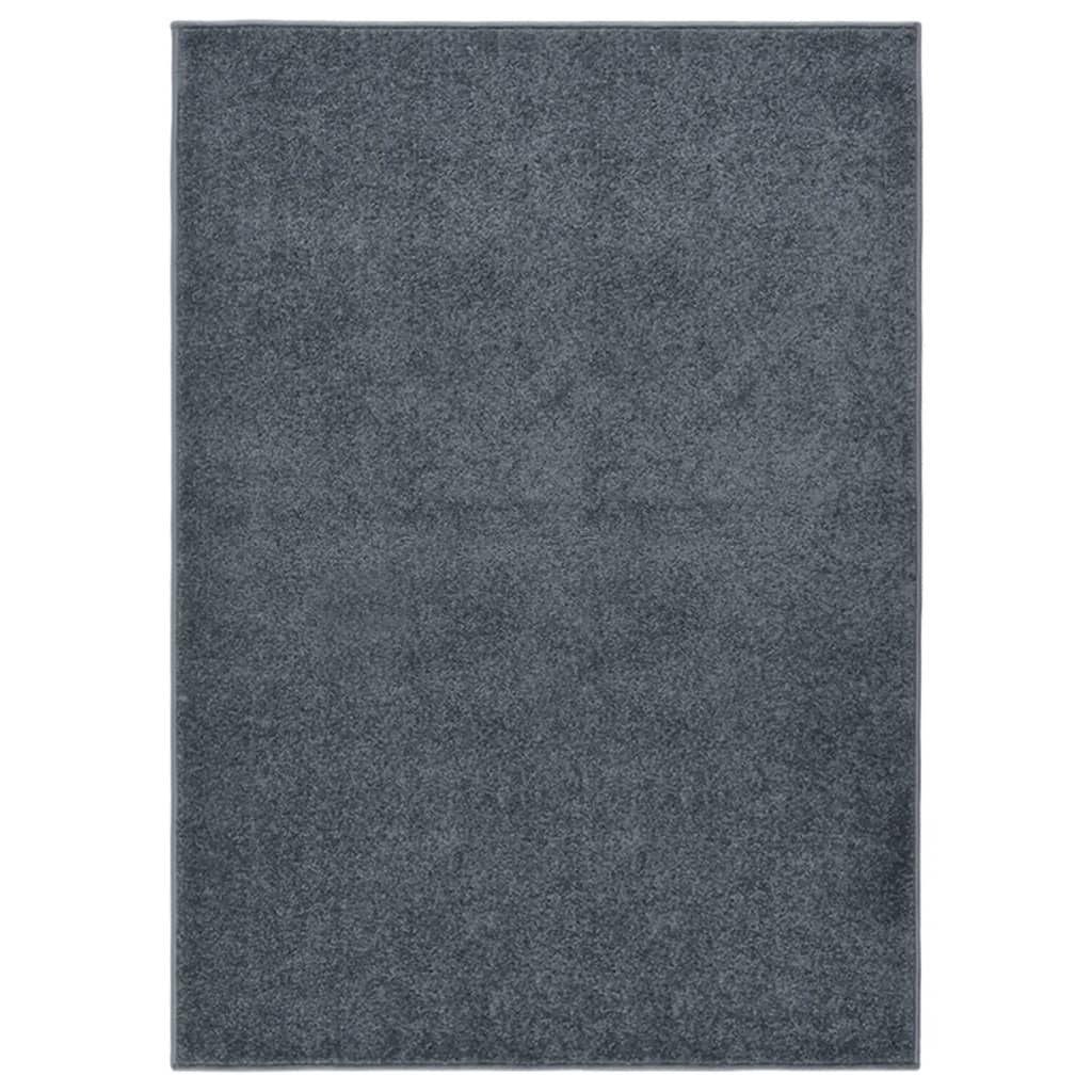 vidaXL Tapis à poils courts 120x170 cm Anthracite