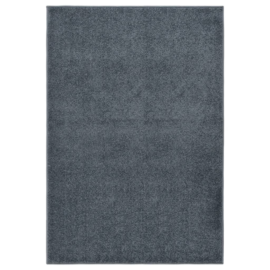 vidaXL gulvtæppe 160x230 cm kort luv antracitgrå
