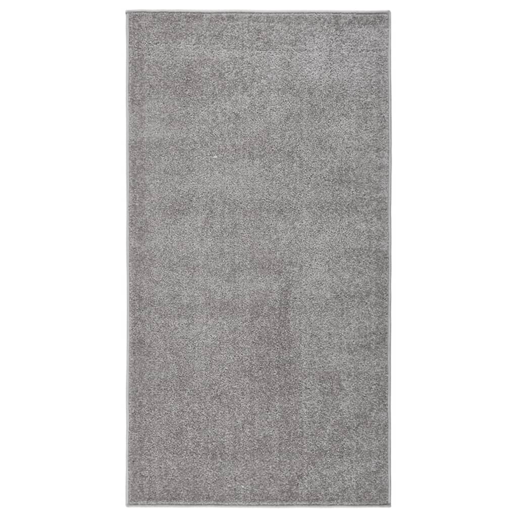 Teppich Kurzflor 80×150 cm Grau