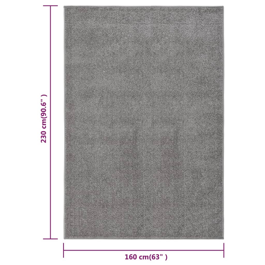Teppich Kurzflor 160x230 cm Grau | Stepinfit.de