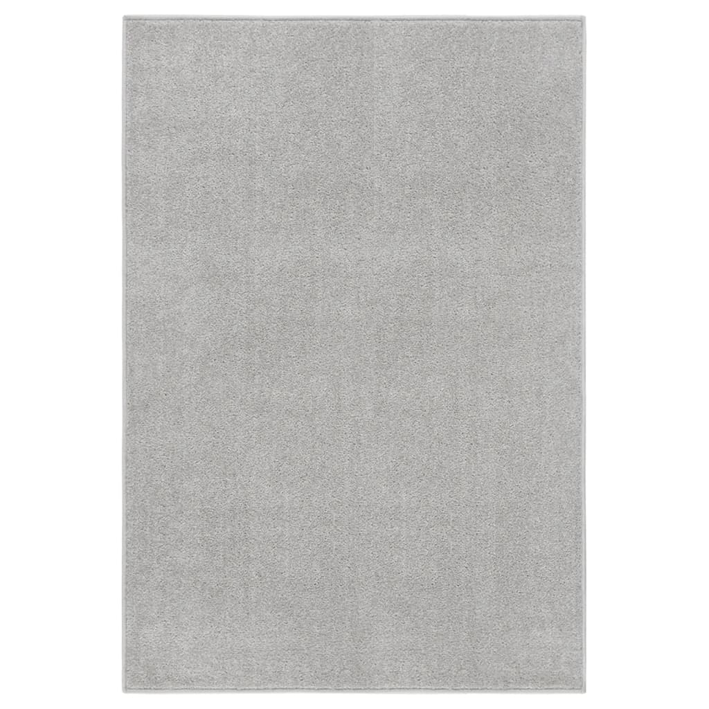 Koberec s krátkým vlasem 160 x 230 cm světle šedý