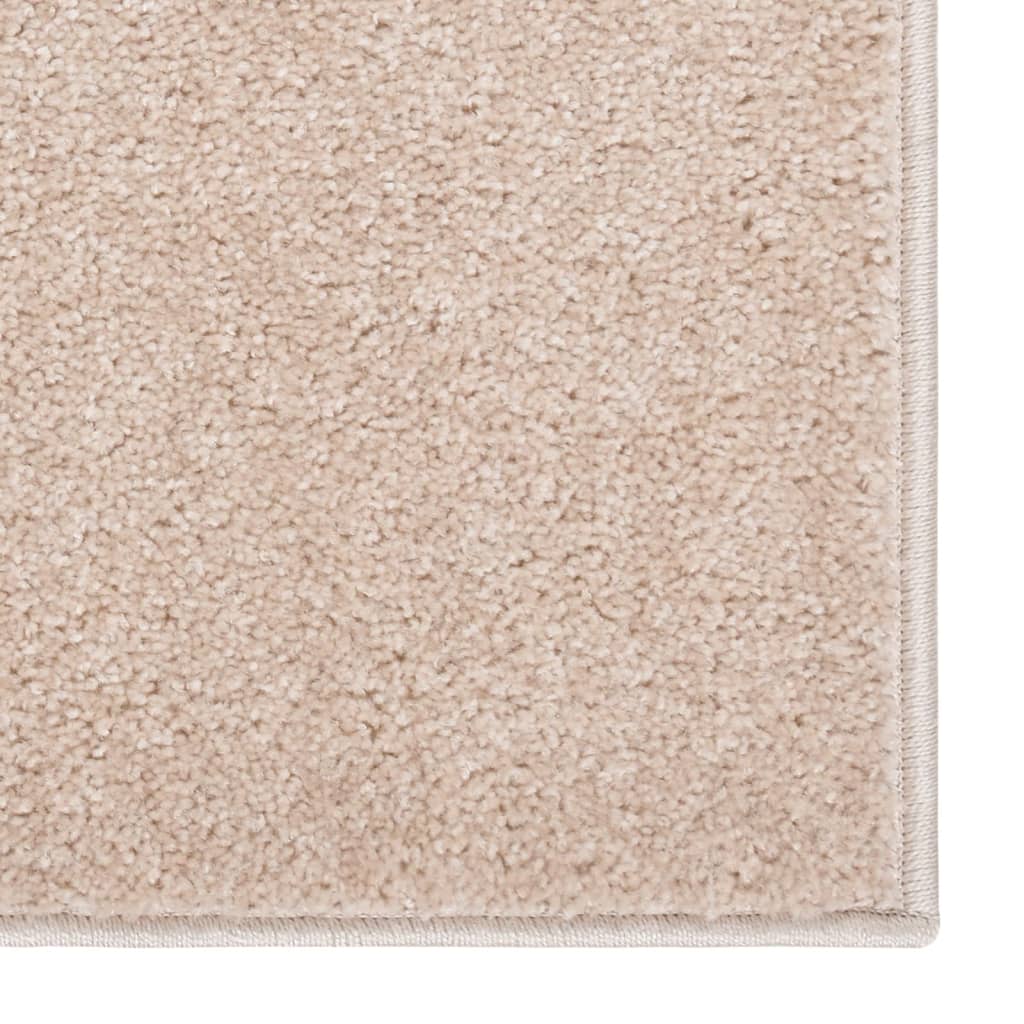 

vidaXL Vloerkleed kortpolig 80x150 cm donkerbeige