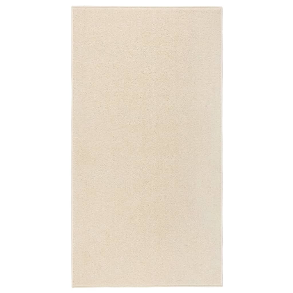 vidaXL Tapete de pelo curto 80x150 cm cor creme