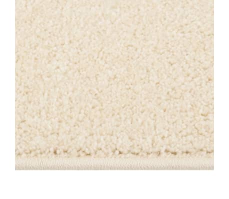 vidaXL Teppich Kurzflor 80x150 cm Creme