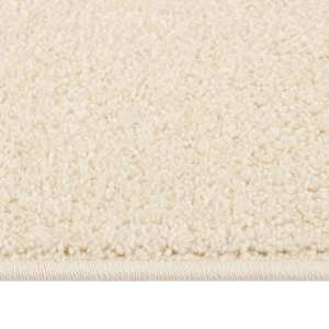 vidaXL Teppe med kort luv 120x170 cm kremhvit