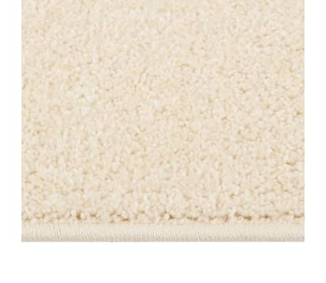 vidaXL Tapis &agrave; poils courts 140x200 cm Cr&egrave;me