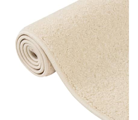 vidaXL Teppich Kurzflor 200x290 cm Creme