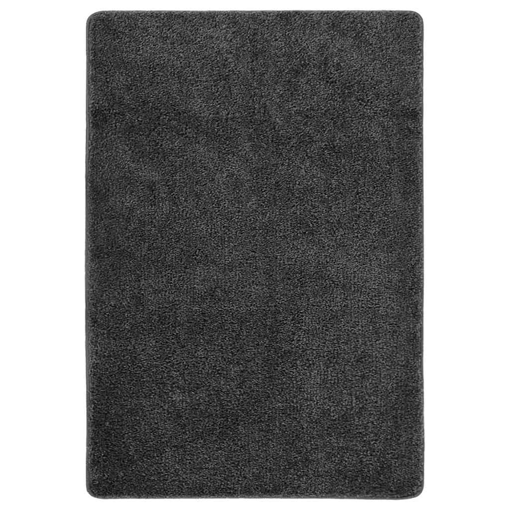 vidaXL Chlpatý koberec tmavosivý 120x170 cm protišmykový