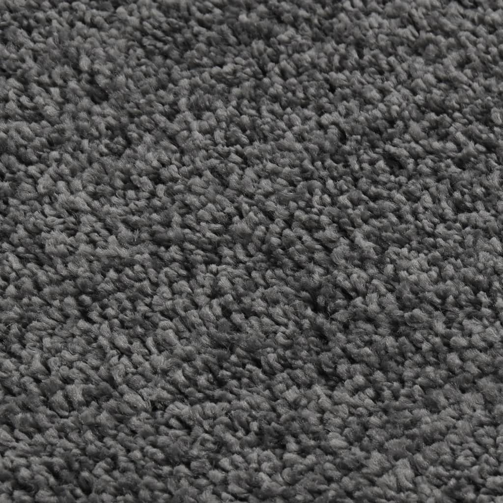 Sötétszürke csúszásmentes bozontos szőnyeg 120 x 170 cm 
