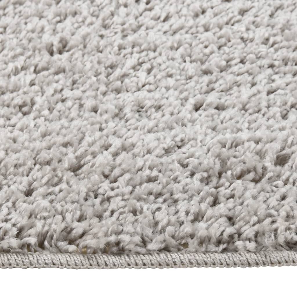 vidaXL Vloerkleed shaggy anti-slip 80x150 cm lichtgrijs afbeelding