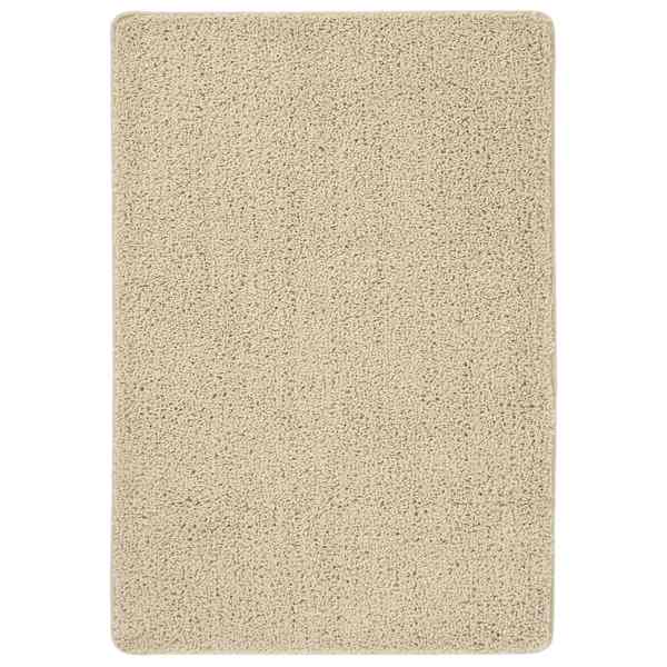 vidaXL karvane vaip, kreemjas, 120 x 170 cm, libisemiskindel