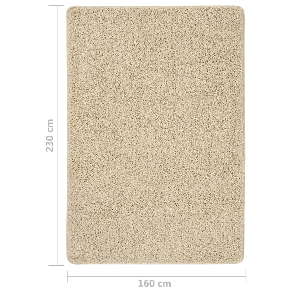 Krémszínű csúszásmentes bozontos szőnyeg 160 x 230 cm 