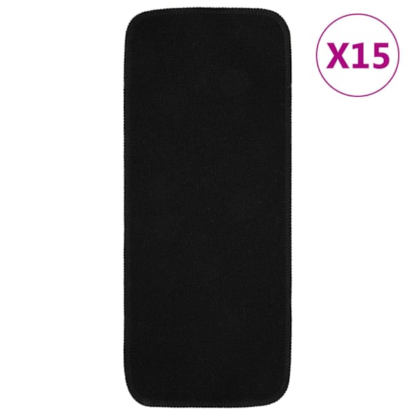 vidaXL libisemisvastased trepimatid 15 tk 60x25 cm must ristk&uuml;lik