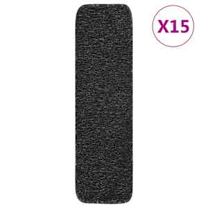 Preproge za stopnice 15 kosov 75x20 cm antracitne nedrseče