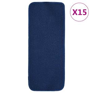 vidaXL libisemisvastased trepimatid 15 tk 60x25 cm sinine ristk&uuml;lik