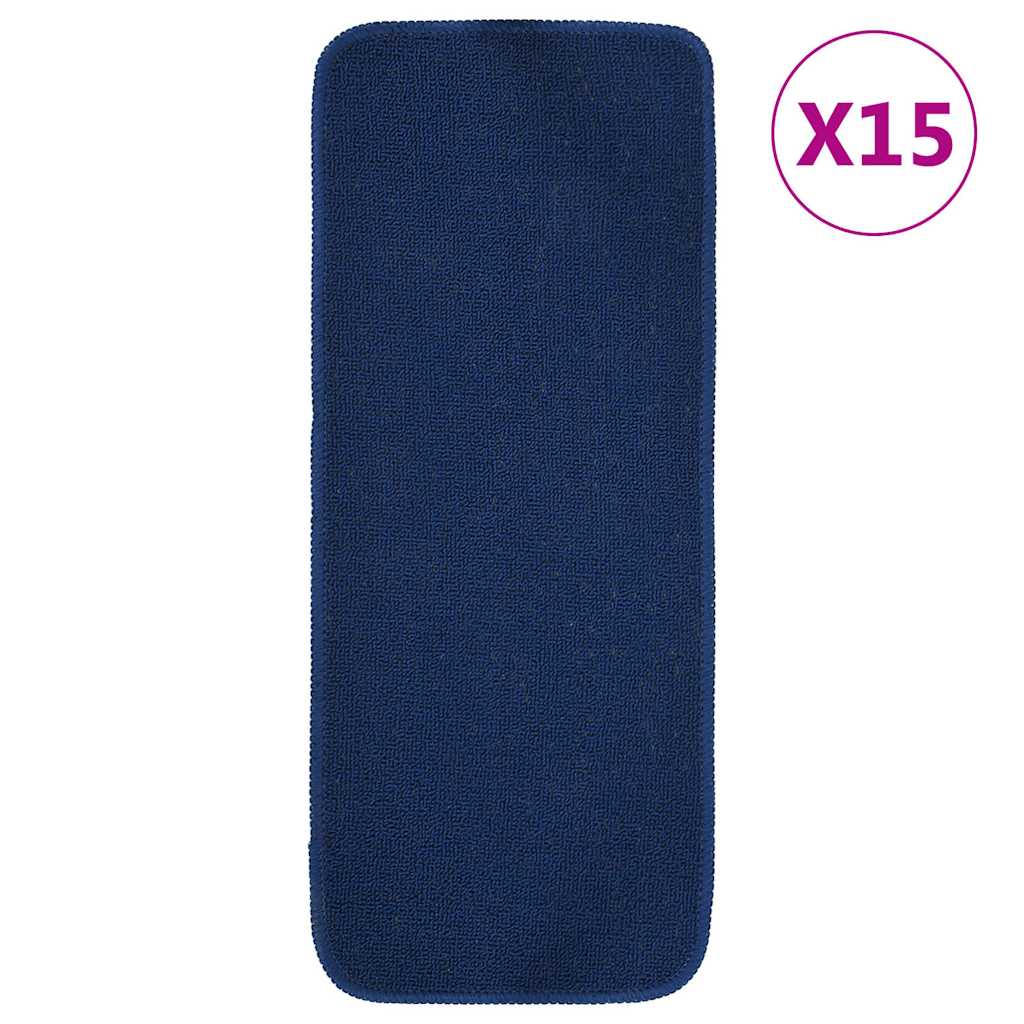 vidaXL Protiskluzové nášlapy na schody 15 ks 60x25 cm námořnická modř