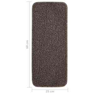 Nášlapy na schody 15 ks 60 x 25 cm hnědé protiskluzové - obrázek 6