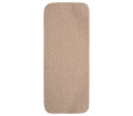 vidaXL Tappetini Scale 15 pz 60x25 cm Beige Antiscivolo Rettangolari